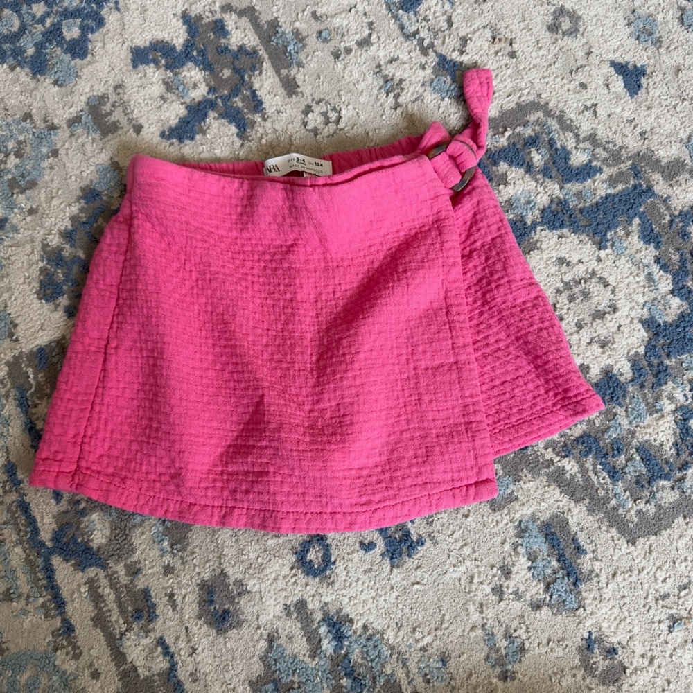 Zara Fuchsia Textured Mini Skirt